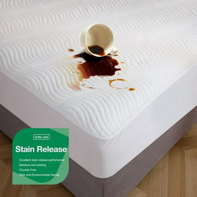 King Size Waterproof Mattress Protector, Easy to Clean Easy to CleanSpot and Stain Protection, Fitted Waterproof Mattress Cover Safe and Sound