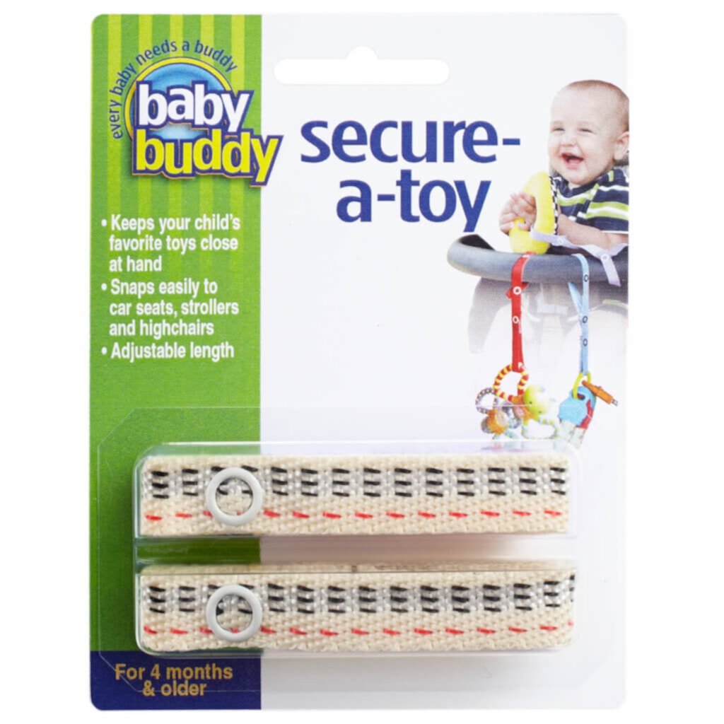 Baby Buddy Secure-A-Toy Fashion, Safety Strap Secures Toys, Teether, or Pacifier to Stroller, Highchair,KaylaBlvd Stitch Baby Buddy