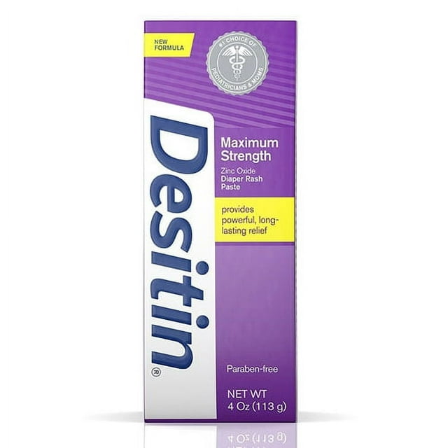 Desitin Pasta para Pañales de Xido de Zinc de Máxima Resistencia - 4 Oz, Paquete de 2 Desitin