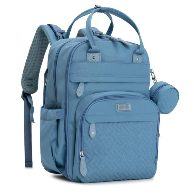 BabbleRoo Baby Diaper Bag Backpack, Waterproof Travel Bag, Unisex, Light Blue BabbleRoo