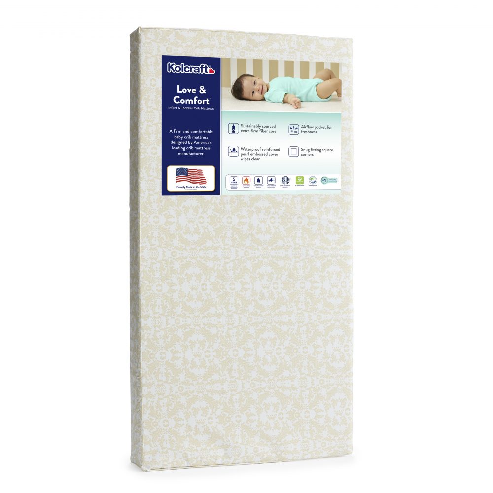 Kolcraft Love & Comfort Sustainable Fiber Baby Crib & Toddler Foam Mattress Kolcraft