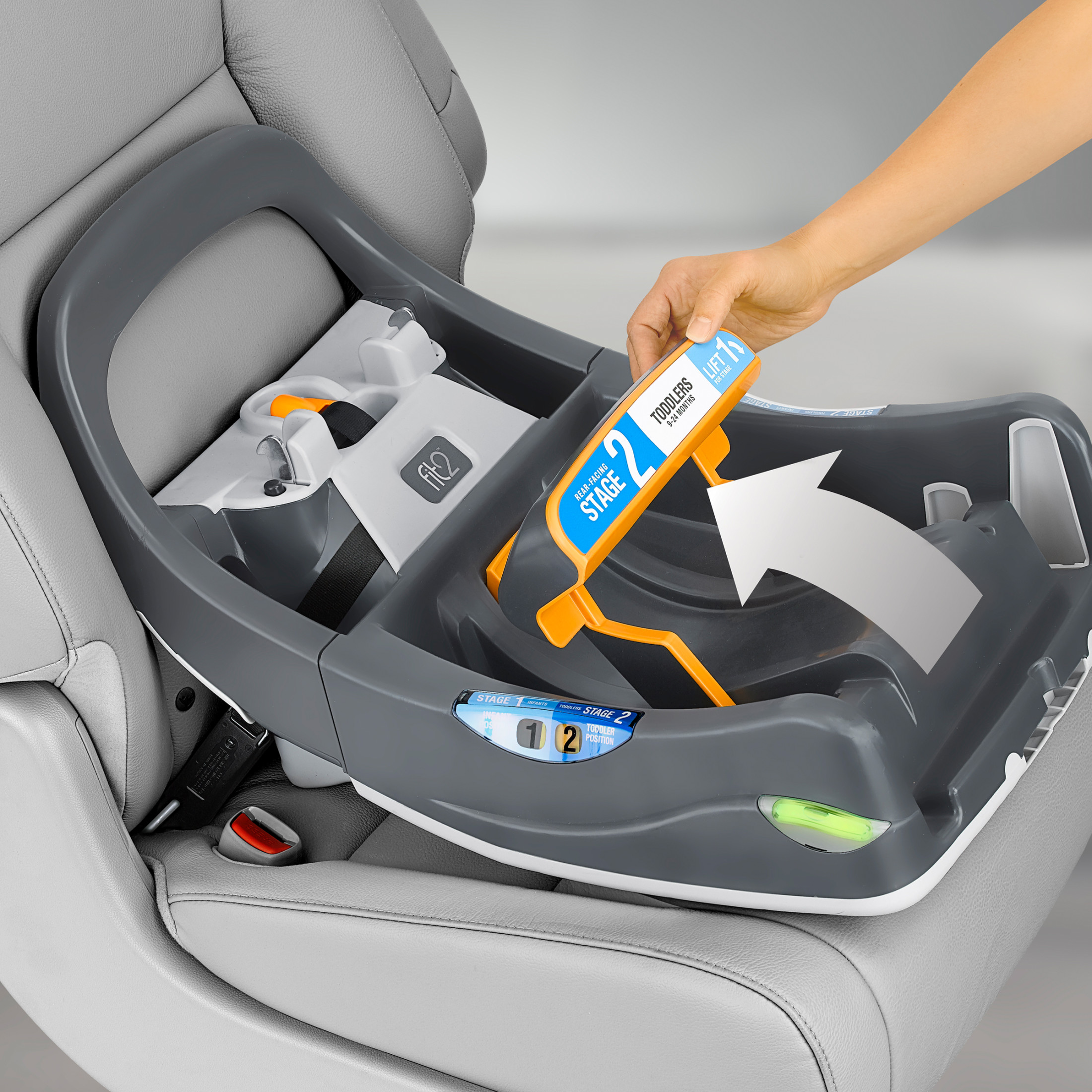 Chicco Fit2 35 lbs Infant & Toddler Car Seat Base - Anthracite (Grey), New Chicco