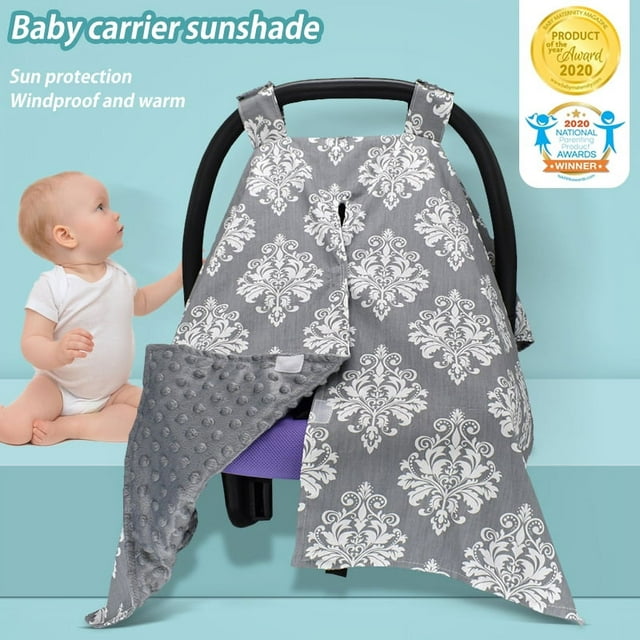 LNKOO Carseat Canopy and Nursing Cover with Peekaboo Opening for Breastfeeding Cool/Warm Weather Infant Car Seat Cover Winter Baby Gifts for Newborn Boys Girls for Breastfeeding Moms Lnkoo