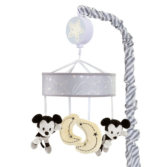 Disney Baby Mickey Mouse Gray/Yellow Musical Baby Crib Mobile by Lambs & Ivy Lambs & Ivy