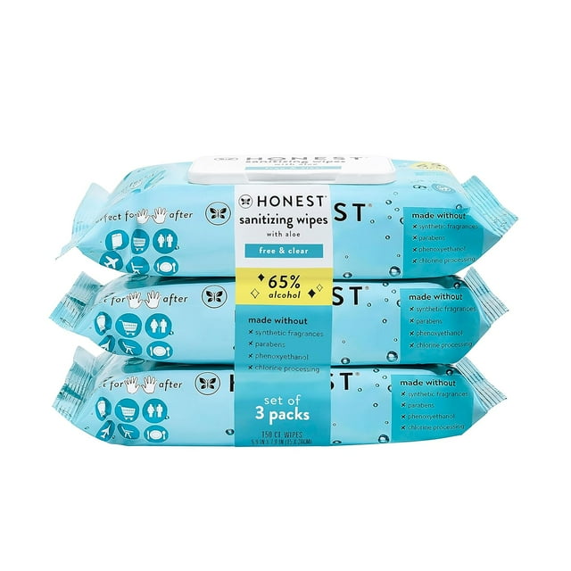 The Honest Company Sanitizing Alcohol Wipes, Unscented, 50 Count The Honest Company