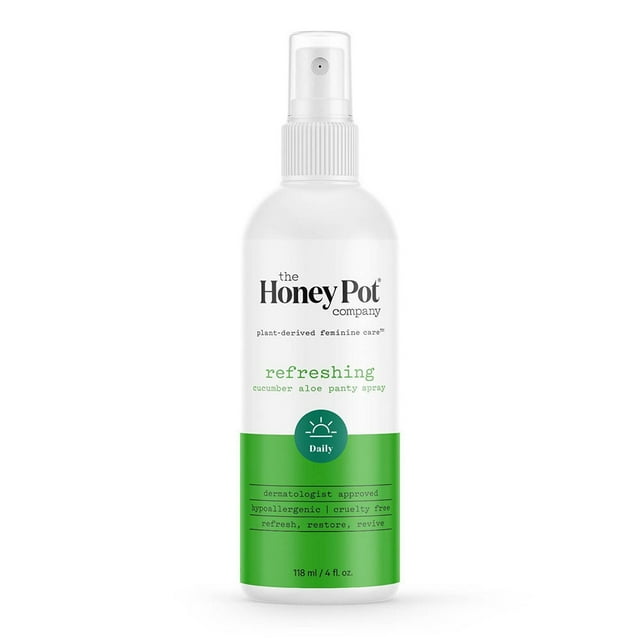 The Honey Pot Company Refreshing Cucumber Aloe Panty Spray for Feminine Care, 4 Oz, 3 Pack The Honey Pot Company