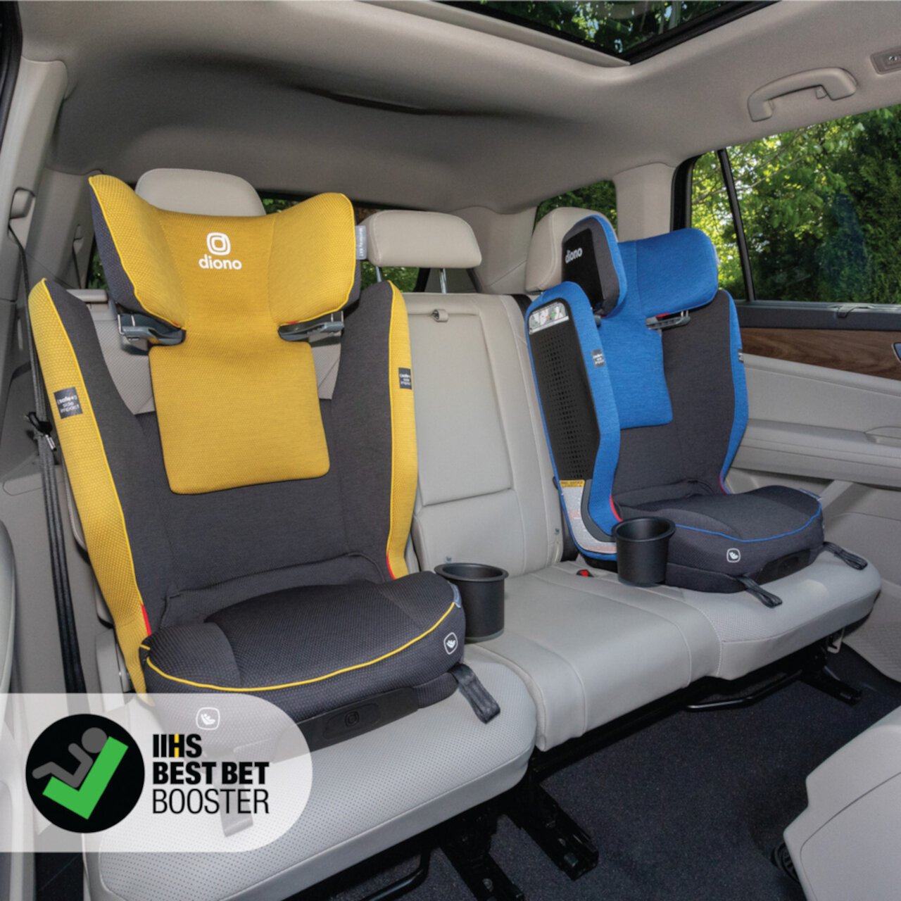 Diono Monterey 6XT SafePlus High-BackBooster Car Seat, Yellow Mineral Diono