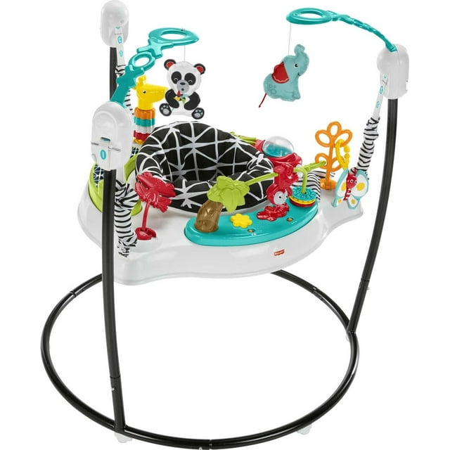 Fisher-Price Baby Bouncer Animal Wonders Jumperoo Activity Center with Music and Lights, Unisex Visit the Fisher-Price Store