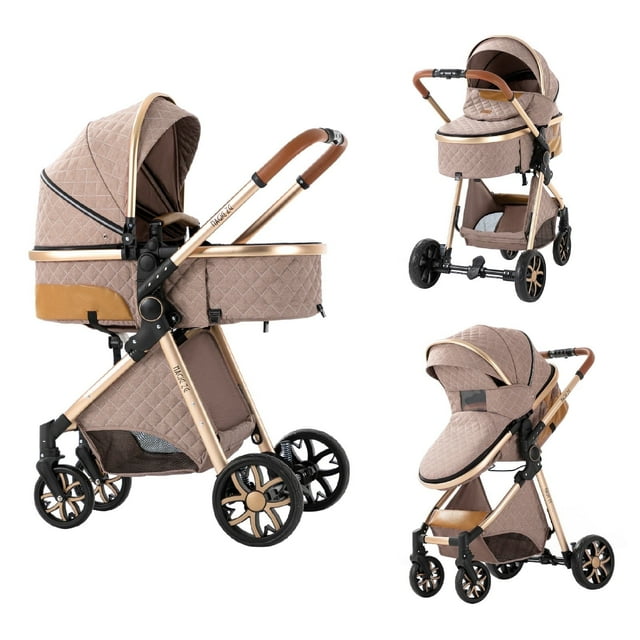 Magic ZC Baby Stroller 2-in-1 Infant Travel System with 5-point Harness, Grey Magic ZC