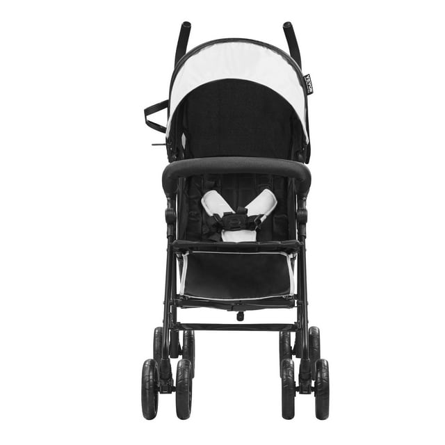 VEVOR Lightweight Compact Stroller, Easy-Fold, Adjustable Backrest, Black/White VEVOR