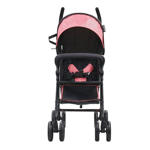 VEVOR Lightweight Compact Stroller, Easy-Fold, Adjustable Backrest, Black/Pink VEVOR