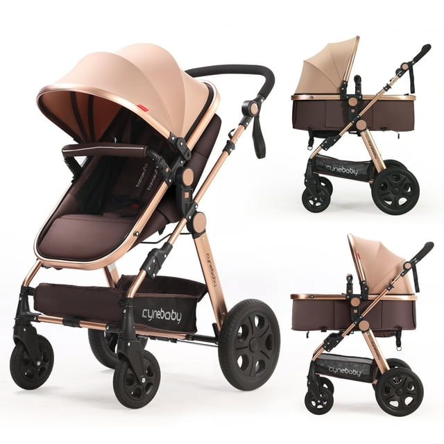 Cynebaby Newborn Infant Toddler Baby Stroller for Newborn Baby, Rose Gold Cynebaby