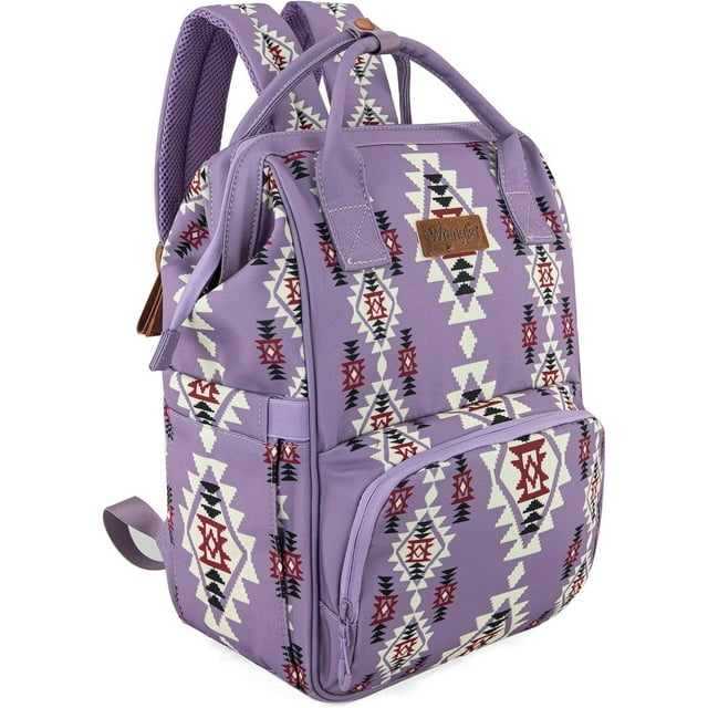 Aztec Backpack Organized Daypack Travel Baby Bag with Stroller Strap and Side Bottle Pockets Wrangler