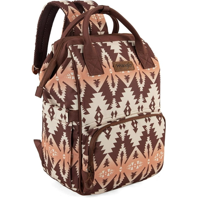 Aztec Backpack Organized Daypack Travel Baby Bag with Stroller Strap and Side Bottle Pockets Wrangler