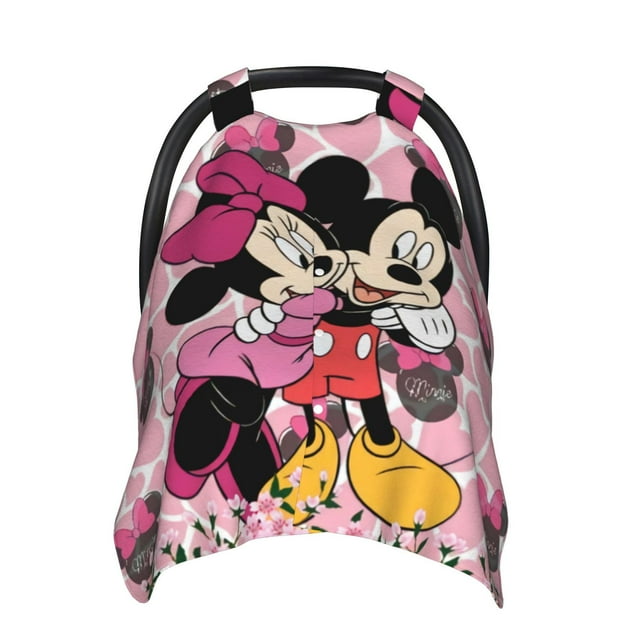 Cartoon Mickey Minnie Mouse Car Seat Covers for Opening Carseat Cover Canopy Lounger Canopy.3 (1) Yytw