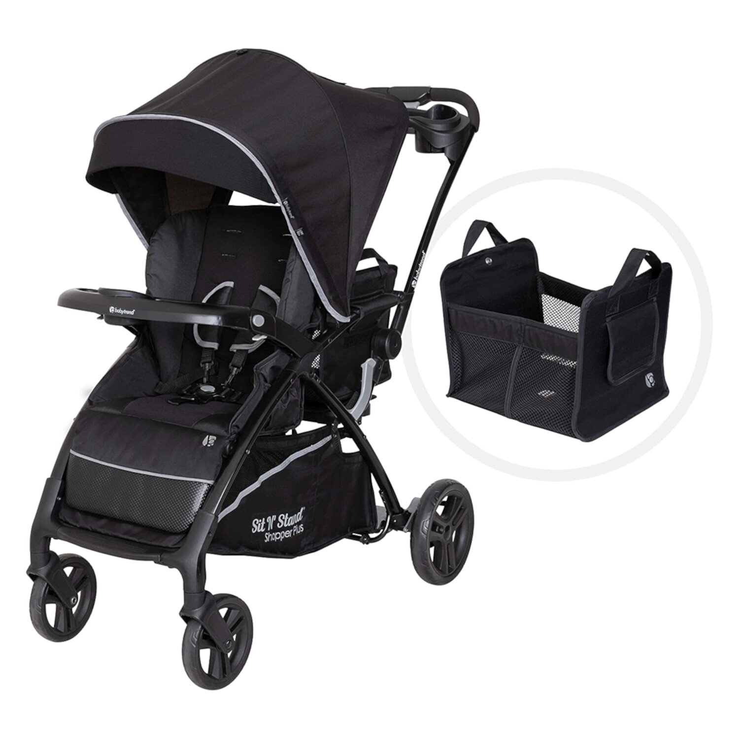 Baby Trend Sit N Stand 5-in-1 Shopper Plus Stroller, Kona Sit N' Stand Shopper Black Plus Visit the Baby Trend Store