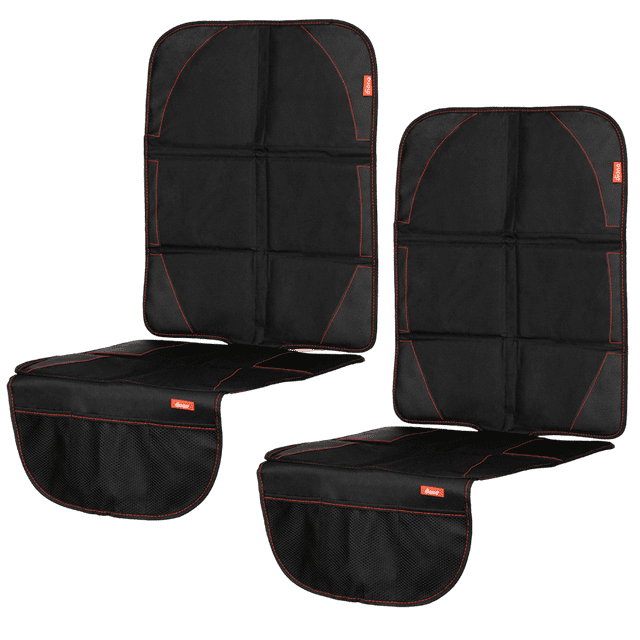 Diono Ultra Mat 2 Pack Car Seat Protector, Crash Tested, Water Resistant, Black Diono