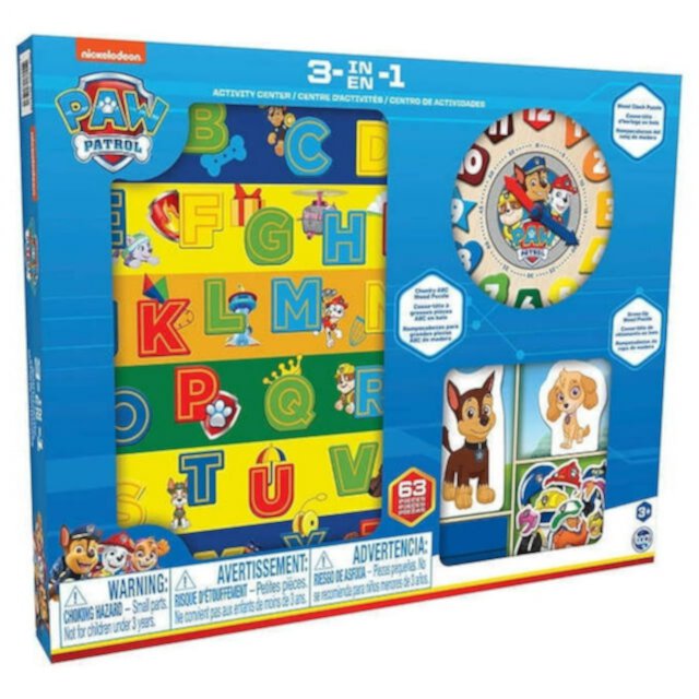 Paw Patrol 3-in-1 Activity Center Wood Puzzles (63 Pieces) Paw Patrol