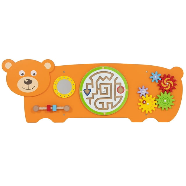 Learning Advantage Bear Activity Wall Panel - 18m+ - Toddler Activity Center Learning Advantage