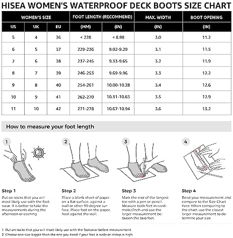 HISEA Women's Ankle Rain Boots, Rubber Fishing Deck Boots, Garden Boots for Women Waterproof HISEA