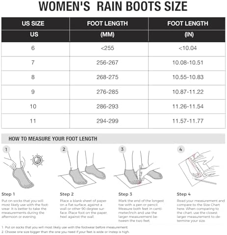 HISEA Women's Duck Chelsea Rain Boots Waterproof Short Garden Boot Outdoor Mud Boots HISEA