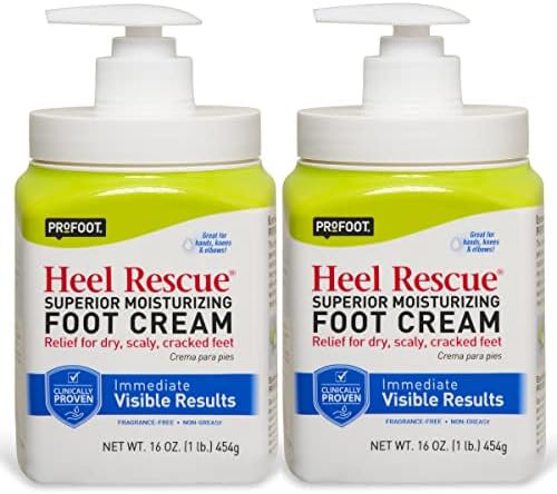 Profoot Heel Rescue Foot Cream 16 Ounce Bottle, 2 Pack, for Cracked, Calloused or Chapped Skin Profoot