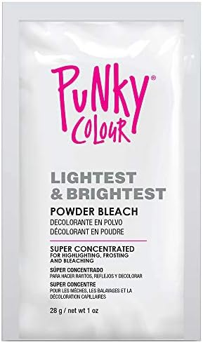 Punky Powder Bleach 28gm Pouch, Affordable Maximum Hair Lightener, Concentrated Formula for Highlighting, Frosting and Bleaching Hair, Lightens Hair - Lifts up to 7 levels Punky