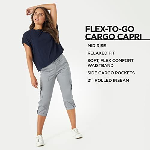 Lee Women's Ultra Lux Comfort with Flex-to-go Cargo Capri Pant Lee