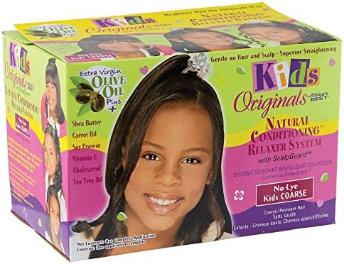 Kids Originals by Africa's Best Natural Conditioning Relaxer System, No Lye Formula, For Kids Coarse Hair, enriched Extra Virgin Olive Oil, Shea Butter, and Vitamin E Originals by Africa's Best