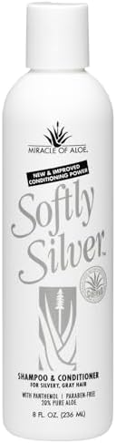 Шампунь 2 в 1 Softly Silver для седых волос с пантенолом и 20% гелем алоэ, 400 мл Miracle of Aloe