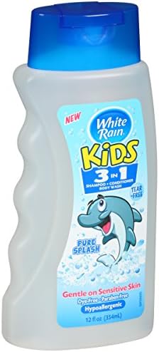 White Rain Kids Pure Splash 3 In Allergenic Shampoo Conditioner Body Wash, Multi, 12 Fl Oz (900089) White Rain