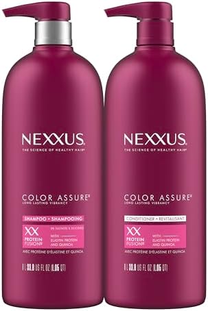 Nexxus Color Assure Shampoo and Conditioner Color Assure 2 Count for Color Treated Hair Enhance Color Vibrancy for Up to 40 Washes 33.8 oz Nexxus