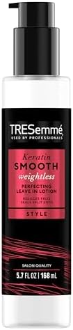 TRESemmé Perfecting Leave-In Lotion Keratin Smooth for Reducing Frizz & Sealing Split Ends, Weightless, 5.7 oz Tresemme