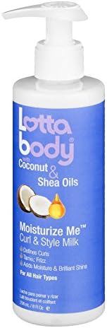 Lottabody, Coconut Oil and Shea Moisturize Me Curl & Style Milk, Defines Curls, Anti Frizz, Adds Moisture & Shine 8 Fl Oz Creme Of Nature