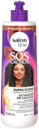 Salon Line - Linha SOS Cachos (Super Oleos) - Ativador de Cachos 500 Ml - (SOS Curls (Super Oils) - Curl Activator 16.90 Fl Oz) Salon Line