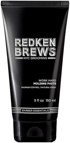 Redken Brews Molding Paste For Men | Men's Hair Styling Paste | High Hold & Maximum Control | Natural, Matte Finish | Sulfate-Free | For all Hair Types Redken Brews