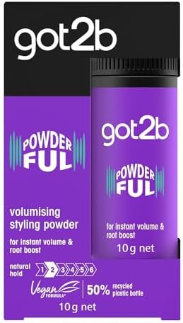 Got2B Schwarzkopf Powder'ful Volume Unisex Root Hair Styling Powder, For Instant Volume and Root Boost, Vegan, 10g Schwarzkopf