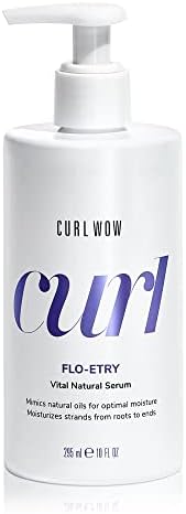 COLOR WOW Curl Wow Flo-etry Vital Natural Serum – Rich-oil blend moisturizes dry, dehydrated strands from root to tip for instantly plump, plush, juicy curls | No weight or greasy feel COLOR WOW