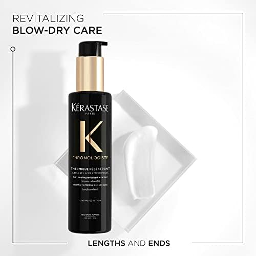 Kerastase Chronologiste Thermique Régénérant Hair Serum | Heat Protectant | Prevents Breakage, Controls Frizz & Protects Against Humidity | With Argan Oil | For Dry, Fine & Brittle Hair | 5.1 Fl Oz Kerastase