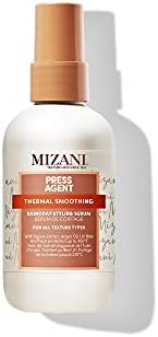 Mizani Press Agent Blow Dry Serum | Heat Styling Hair Serum | Moisturizes and Protect Hair from Blowouts | Thermal Smoothing and Heat Protection for Dry, Frizzy Hair | With Argan Oil | 3.38 Fl Oz Mizani