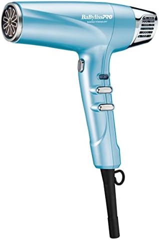 BaBylissPRO Nano Titanium Hair Dryer, Professional 2000-Watt Blow Dryer, Ionic Technology Dries Hair Faster With Less Frizz BABYLISSPRO