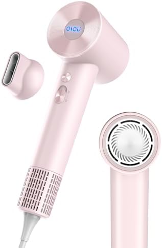 Hair Dryer with Diffuser for Curly Hair, Negative Ionic Hairdryer, High-Speed Blow Dryer with 110, 000 RPM Brushless Motor, Fast Drying Lightweight Travel Hairdryer, Low Noise Quiet Hair Dryers Osou