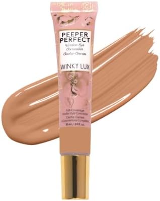 Winky Lux Peeper Perfect Under Eye Concealer, Makeup & Eye Brightener, Full Coverage Concealer for Dark Circles, Color Corrector & Eye Primer, With Collagen, Hyaluronic Acid & Vitamin E (Fair) Winky Lux