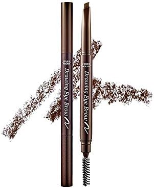 ETUDE Drawing Eye Brow 0.25g #1 Dark Brown 21AD | Long-Lasting Eyebrow Pencil for Soft Textured Natural Daily Look Eyebrow Makeup | K-beauty Etude