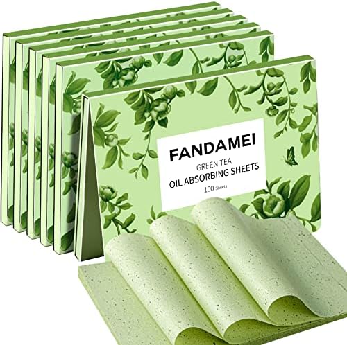 FANDAMEI Oil Blotting Sheets For Face, 600 Sheets Oil Blotting Papers For Face, Blotting Paper for Oily Skin, Oil Control Film, Oil Absorbing Sheets For Face, Oil Absorbing Tissues Fandamei