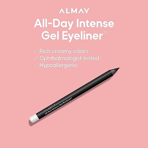 Almay Gel Eyeliner, Waterproof, Fade-Proof Eye Makeup, Easy-to-Sharpen Liner Pencil, 140 Deep Chestnut, 0.045 Oz Almay