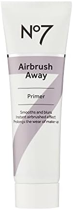 No7 Airbrush Away Primer - Hydrating Makeup Primer With Hyaluronic Acid for Face - Smooths Appearance of Fine Lines & Wrinkles for Seamless Makeup Application (30ml) No7