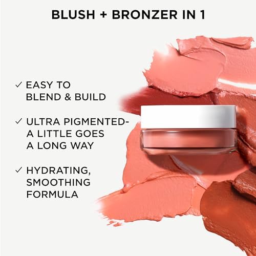 IT Cosmetics Glow with Confidence Sun Cream Blush - Blendable & Buildable Blush + Bronzer for a Pop of Sun-Blushed Color - 24HR Hydration with Hyaluronic Acid, Peptides & Vitamin E- 0.63 oz IT Cosmetics