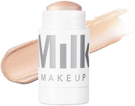 Milk Makeup Highlighter, Turnt (Golden Peach) - 0.21 oz - Dewy Cream Highlighter Stick - Blendable & Buildable - 1,000 Swipes in Every Stick - All Skin Types - Vegan, Talc Free & Cruelty Free MILK MAKEUP