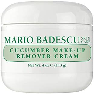 Mario Badescu Cucumber Makeup Remover Cream with Non-Greasy Formula - Emollient Cold Cream Makeup Remover for Heavy and Waterproof Make Up - Ideal for Dry or Sensitive Skin, 4 Oz Mario Badescu